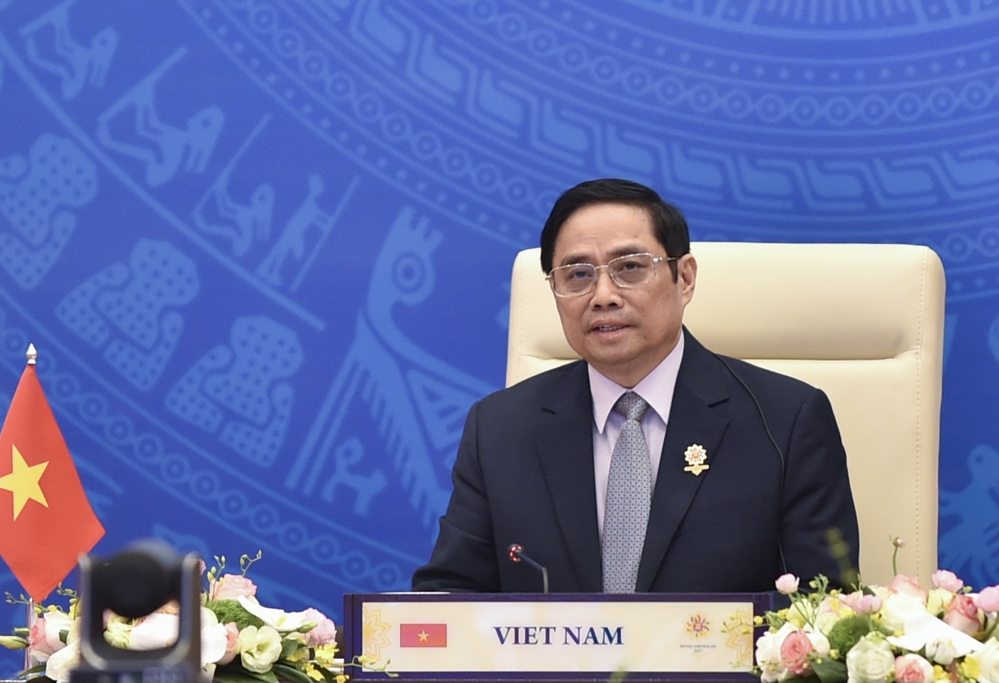 Ngày 29/10, Thủ tướng Chính phủ Phạm Minh Chính đồng chủ trì Đối thoại chiến lược quốc gia giữa Việt Nam và Diễn đàn Kinh tế thế giới. Ảnh: VGP