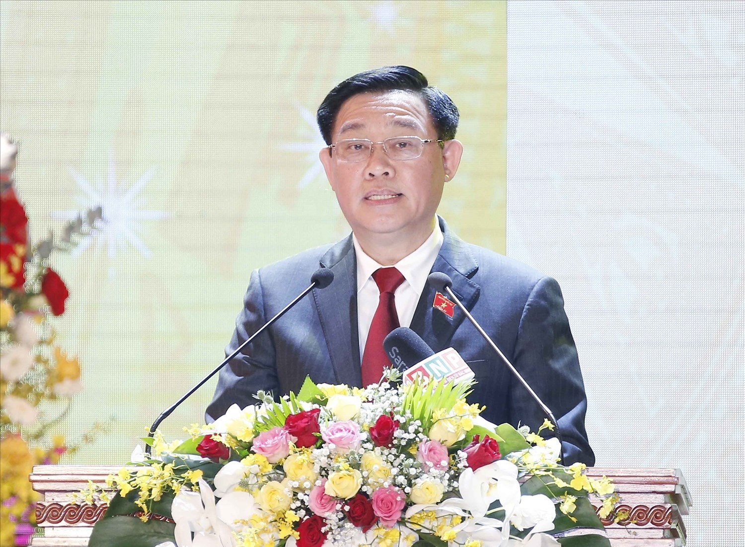 Chủ tịch Quốc hội Vương Đình Huệ đọc diễn văn tại Lễ kỷ niệm
