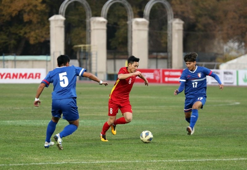 Đội tuyển U23 Việt Nam đang nhất bảng I với 3 điểm sau trận ra quân thắng U23 Đài Loan (Trung Quốc). Ảnh: VFF