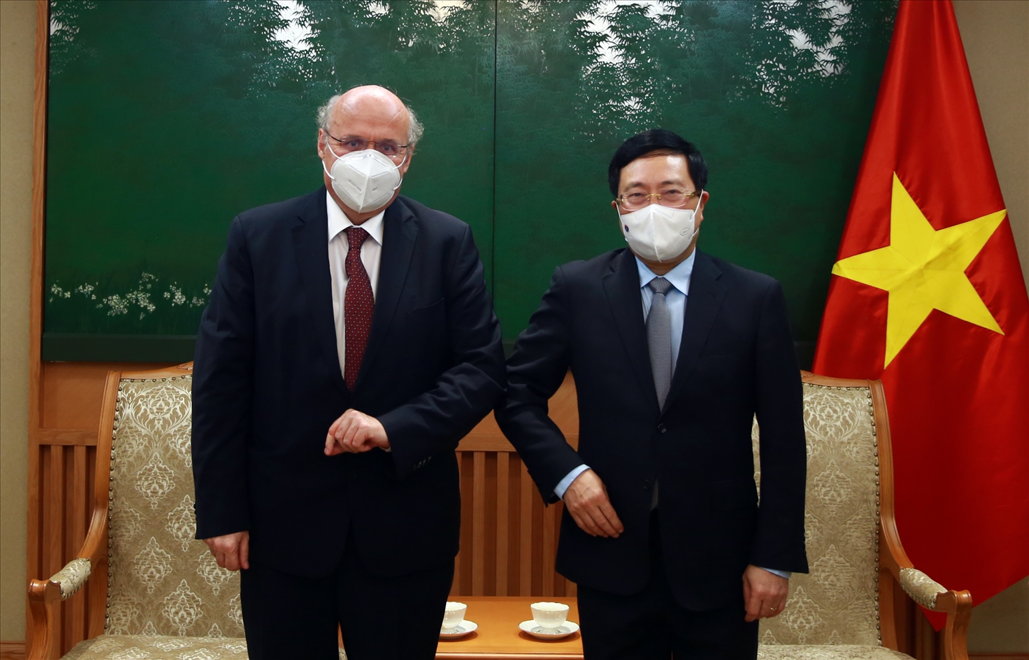 Phó Thủ tướng Thường trực Phạm Bình Minh và Đại sứ Áo tại Việt Nam Hans-Peter Glanzer. Ảnh: VGP/Hải Minh