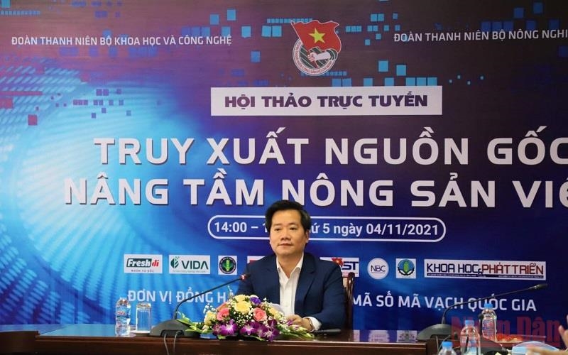 Ông Nguyễn Hoàng Linh, Phó Tổng cục trưởng Tổng Cục Tiêu chuẩn Đo lường Chất lượng (Bộ Khoa học và Công nghệ) phát biểu tại hội thảo.