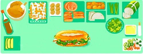 Bánh mì Việt Nam từng xuất hiện trên trang chủ của Google ở hơn 10 quốc gia.