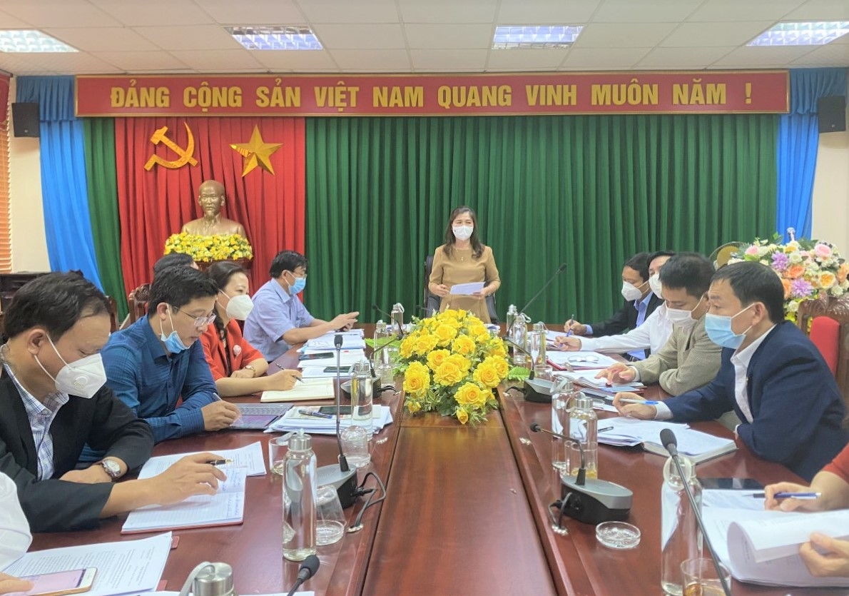 Phó Chủ tịch Thường trực HĐND tỉnh Bắc Giang- Lâm Thị Hương Thành phát biểu tại buổi làm việc