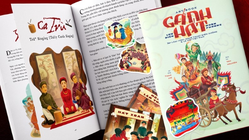 “Gánh hát lưu diễn muôn phương” là một artbook song ngữ Việt – Anh
