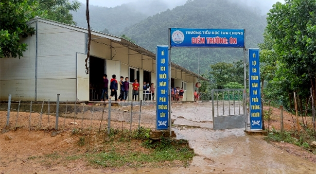 Điểm trường Tiểu học bản Ón, xã Tam Chung, huyện biên giới Mường Lát