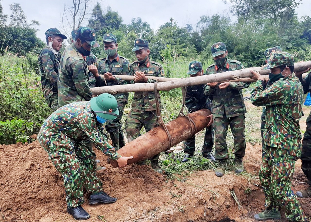 Lực lượng công binh, Bộ chỉ huy quân sự tỉnh Đắk Nông di dời thành công quả bom nặng 230kg