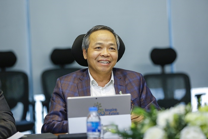 Ông Nguyễn Trung Chính - Chủ tịch Hội đồng quản trị, Chủ tịch điều hành Tập đoàn Công nghệ CMC phát biểu ý kiến.
