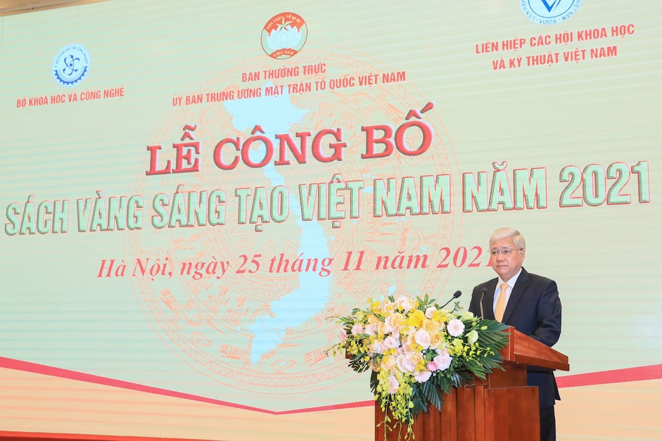 Bí thư Trung ương Đảng, Chủ tịch Ủy ban Trung ương MTTQ Việt Nam Đỗ Văn Chiến phát biểu tại buổi Lễ 