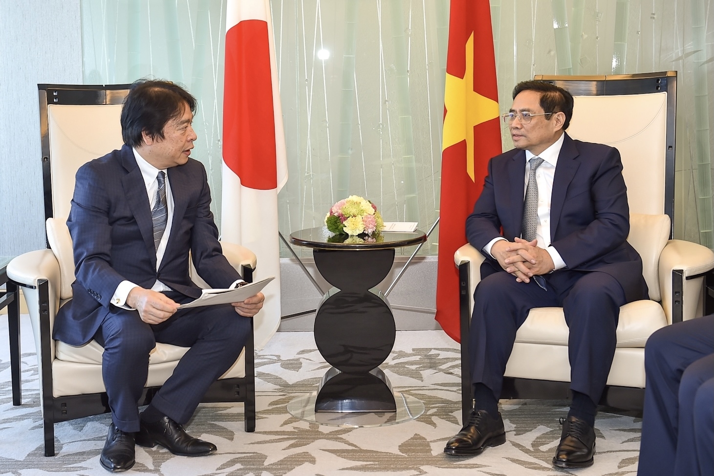 Thủ tướng Phạm Minh Chính hoan nghênh và khuyến khích INFRONEER tham gia đầu tư trong lĩnh vực cơ sở hạ tầng. Ảnh: VGP/Nhật Bắc