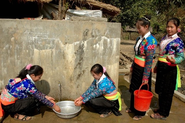 Những bể nước sạch được xây dựng để giải quyết nhu cầu nước sinh hoạt cho bà con. Ảnh minh họa