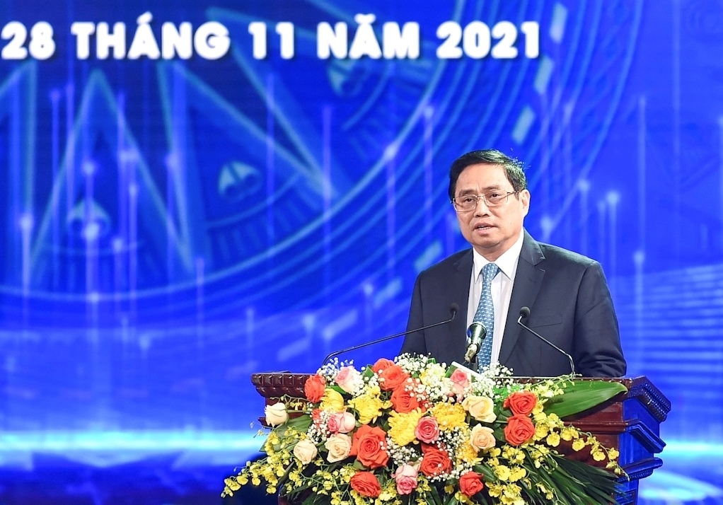 Thủ tướng Phạm Minh Chính: Đổi mới công tác thông tin đối ngoại theo hướng chủ động, tích cực, quyết liệt, khoa học, sáng tạo, hiệu quả. Ảnh VGP/Nhật Bắc