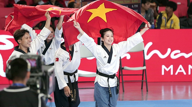 VĐV taekwondo Châu Tuyết Vân của Việt Nam là một trong 10 gương mặt nữ Đại sứ thể thao ASEAN. Ảnh: thethaovanhoa.vn