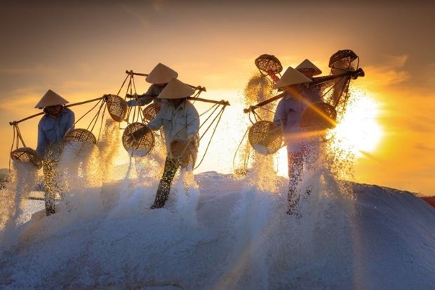 Cánh đồng muối Cà Ná từng lọt top những điểm ngắm hoàng hôn đẹp nhất thế giới. (Nguồn: ninhthuan.gov.vn)