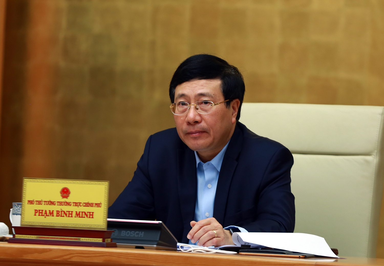 Phó Thủ tướng Thường trực Phạm Bình Minh yêu cầu phải nêu cao trách nhiệm của người đứng đầu trong giải ngân vốn đầu tư công - Ảnh: VGP/Hải Minh