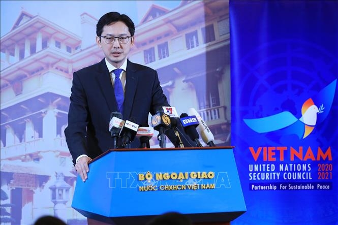Trợ lý Bộ trưởng Ngoại giao Đỗ Hùng Việt phát biểu tại Hội thảo - Ảnh tư liệu: Lâm Khánh/TTXVN