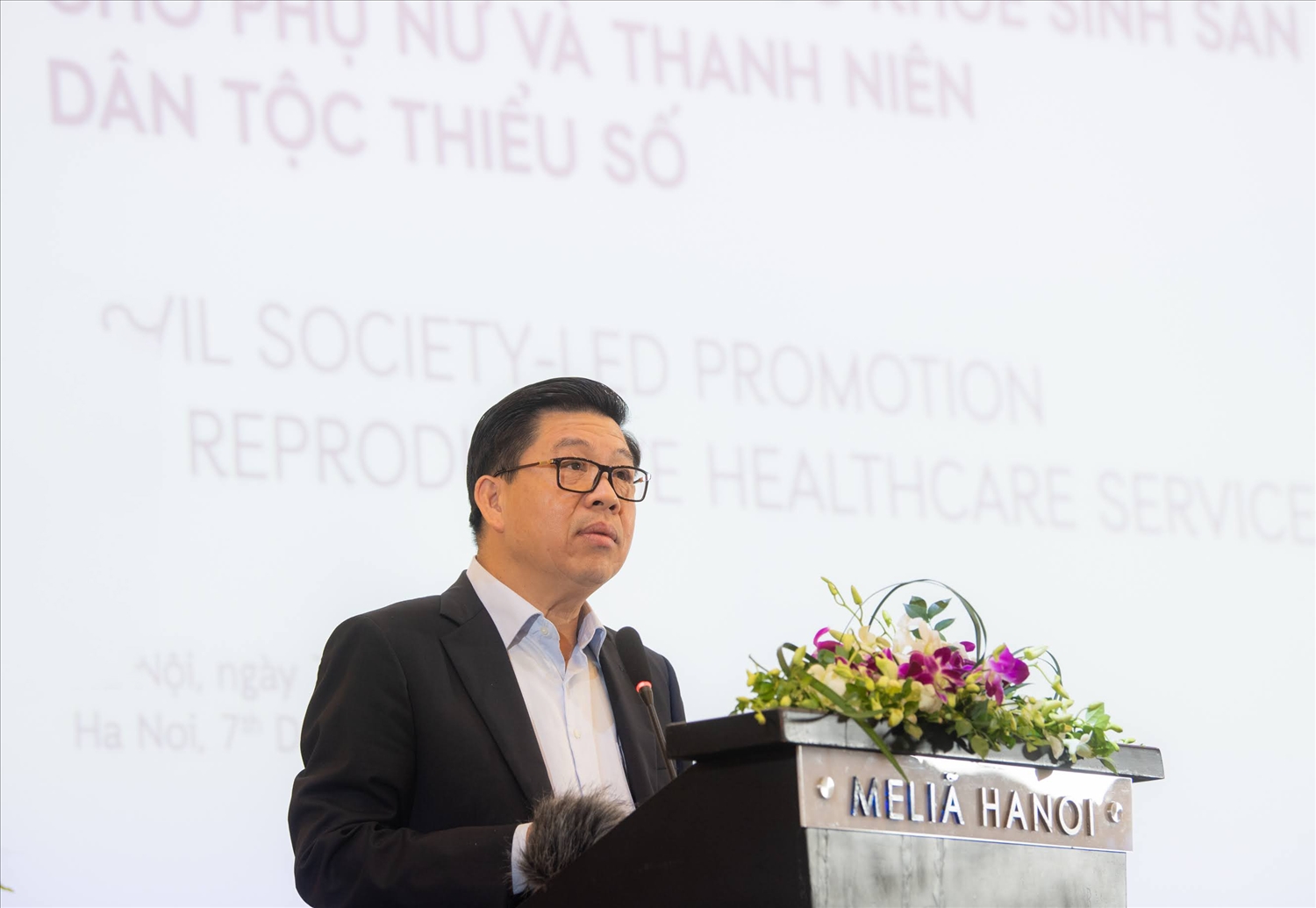  Thứ trưởng, Phó chủ nhiệm Uỷ ban Dân tộc Lê Sơn Hải phát biểu tại Hội thảo