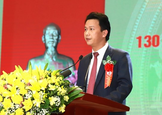 Bí thư Tỉnh ủy Đặng Quốc Khánh phát biểu tại lễ kỷ niệm