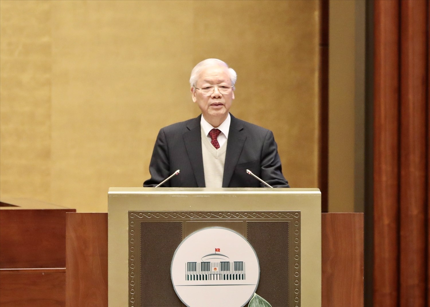 Tổng Bí thư Nguyễn Phú Trọng phát biểu chỉ đạo tại hội nghị. Ảnh: VGP/Nhật Bắc