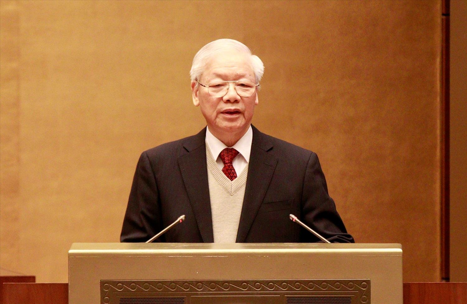 Tổng Bí thư Nguyễn Phú Trọng phát biểu chỉ đạo tại Hội nghị. Ảnh: CPV/Phạm Cường