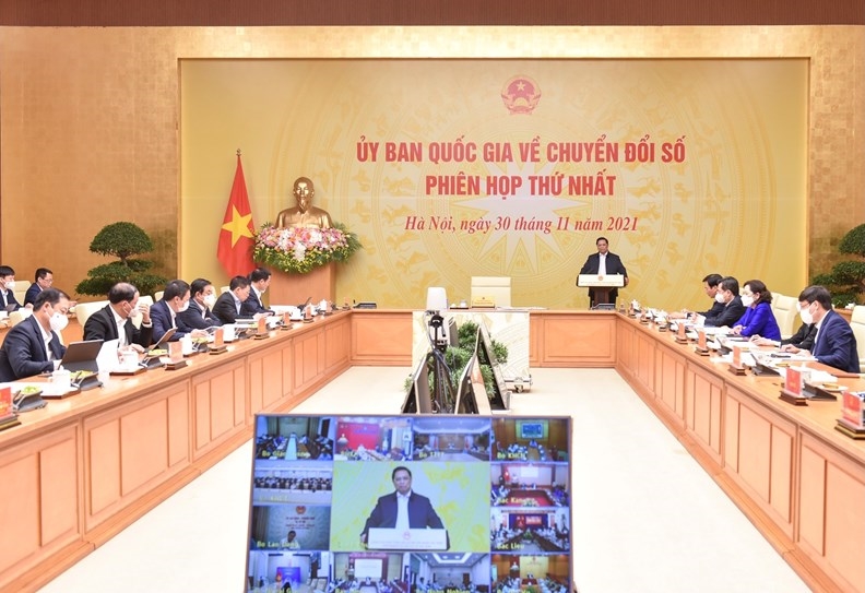 Thủ tướng Chính phủ Phạm Minh Chính: Phải lấy người dân, doanh nghiệp là trung tâm, là chủ thể và là mục tiêu, là động lực của chuyển đổi số - Ảnh: VGP