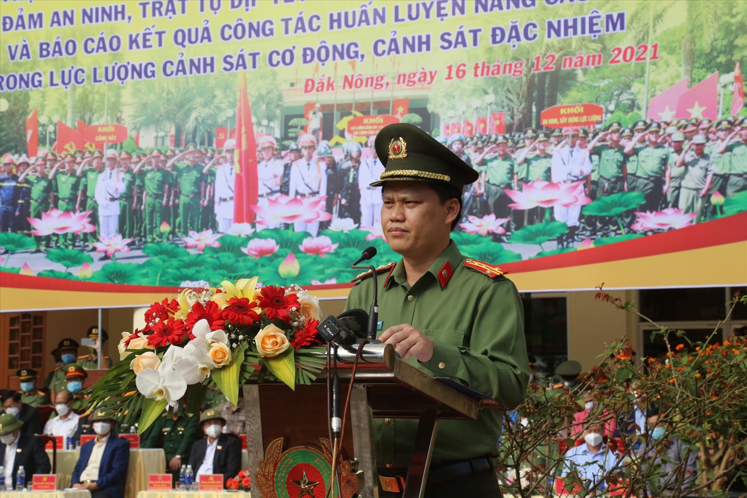 Đại tá Bùi Quang Thanh, Giám đốc Công an tỉnh phát lệnh ra quân thực hiện đợt cao điểm