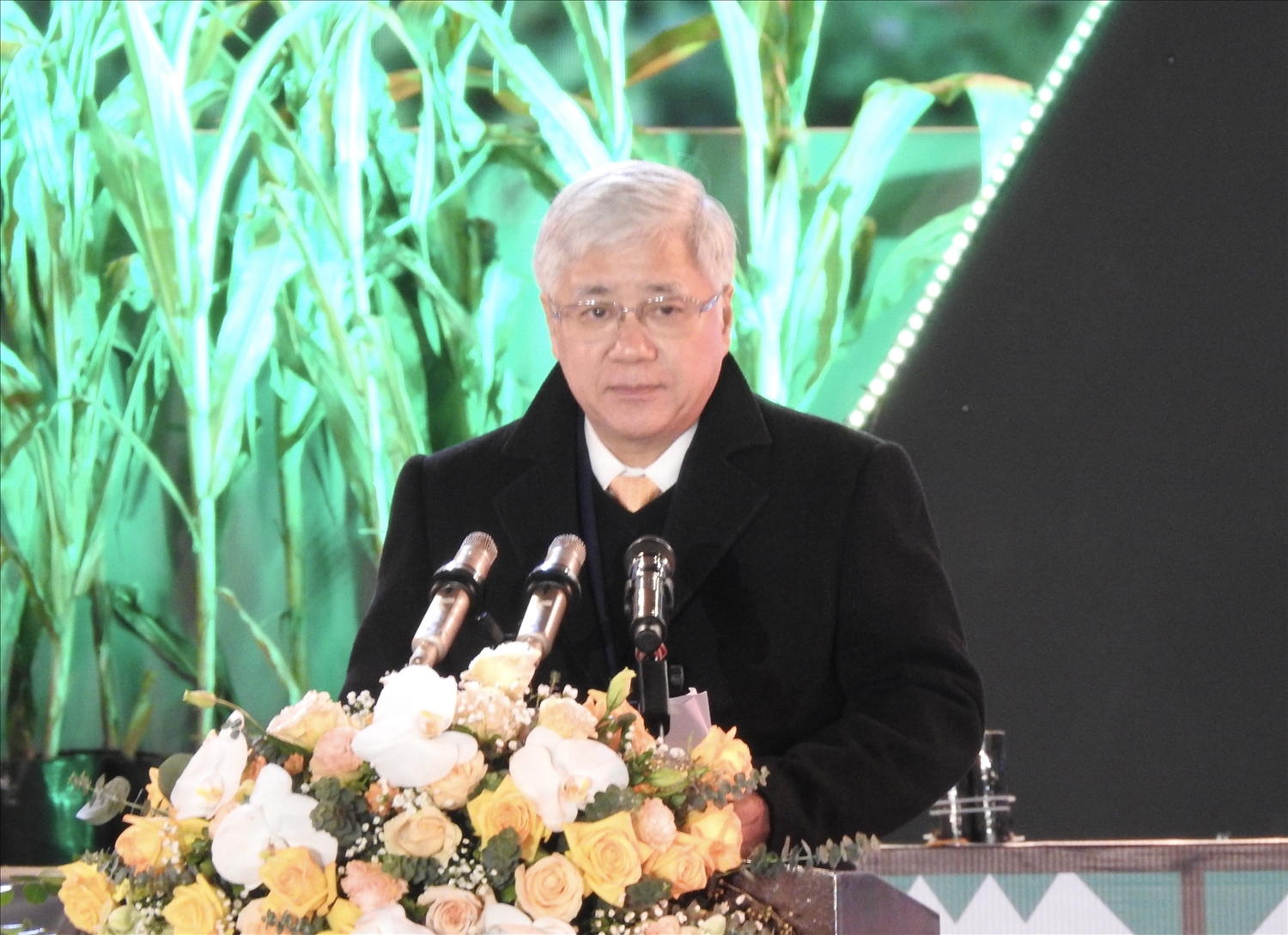 Bí thư Trung ương Đảng, Chủ tịch Ủy ban Trung ương Mặt trận Tổ quốc Việt Nam Đỗ Văn Chiến phát biểu tại Lễ Khai mạc Ngày hội