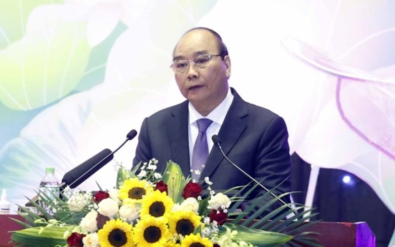 Chủ tịch nước Nguyễn Xuân Phúc phát biểu tại Đại hội (Ảnh: Thống Nhất/TTXVN)