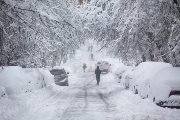 Bão tuyết nghiêm trọng ảnh hưởng tới hàng chục nghìn người dân tại Mỹ. (Ảnh: AFP)