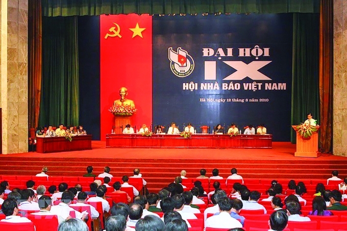  Đại hội lần thứ IX Hội Nhà báo Việt Nam Việt Nam diễn ra từ ngày 10 đến 12-8-2010 tại Hà Nội. Ảnh: Hội Nhà báo Việt Nam