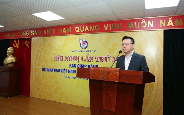Nhà báo Lê Quốc Minh được bầu làm Chủ tịch Hội Nhà báo Việt Nam. Ảnh: nhandan.vn