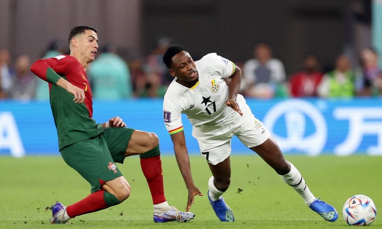 Các cầu thủ Ghana thể hiện mình là đối thủ không hề dễ gạ gục (Ảnh Reuters)