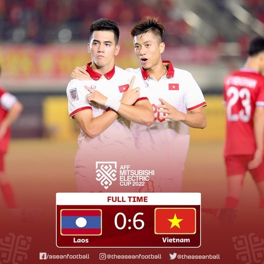 Đội tuyển Việt Nam có chiến thắng tuyệt vời ngày ra quân (Ảnh ASEAN FOOTBALL)