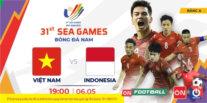 Trận đấu giữa U23 Việt Nam - U 23 Indonesia diễn ra lúc 19h00 ngày 6/5. (Ảnh MH)
