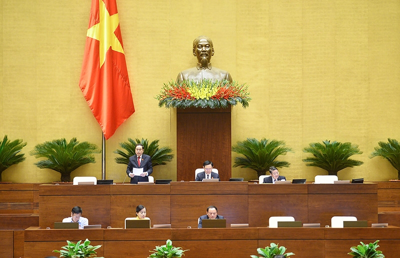 Phó Chủ tịch Thường trực Quốc hội Trần Thanh Mẫn kết luận phiên họp