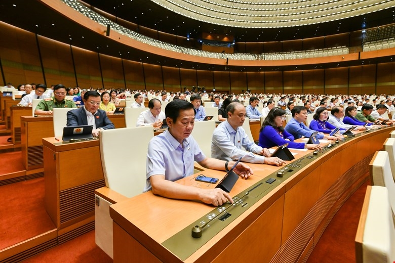 Các đại biểu tham dự biểu quyết