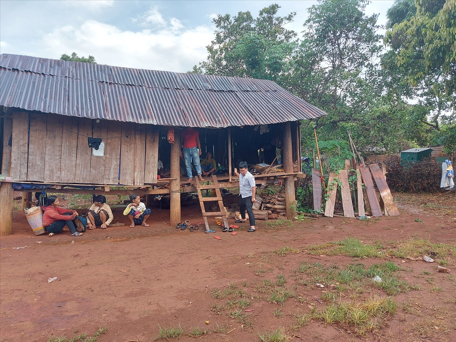 Ngôi nhà của 1 trong 7 nạn nhân làng Kloong, xã Ia O, huyện Ia Grai, Gia Lai lừa đi lao động qua Campuchia