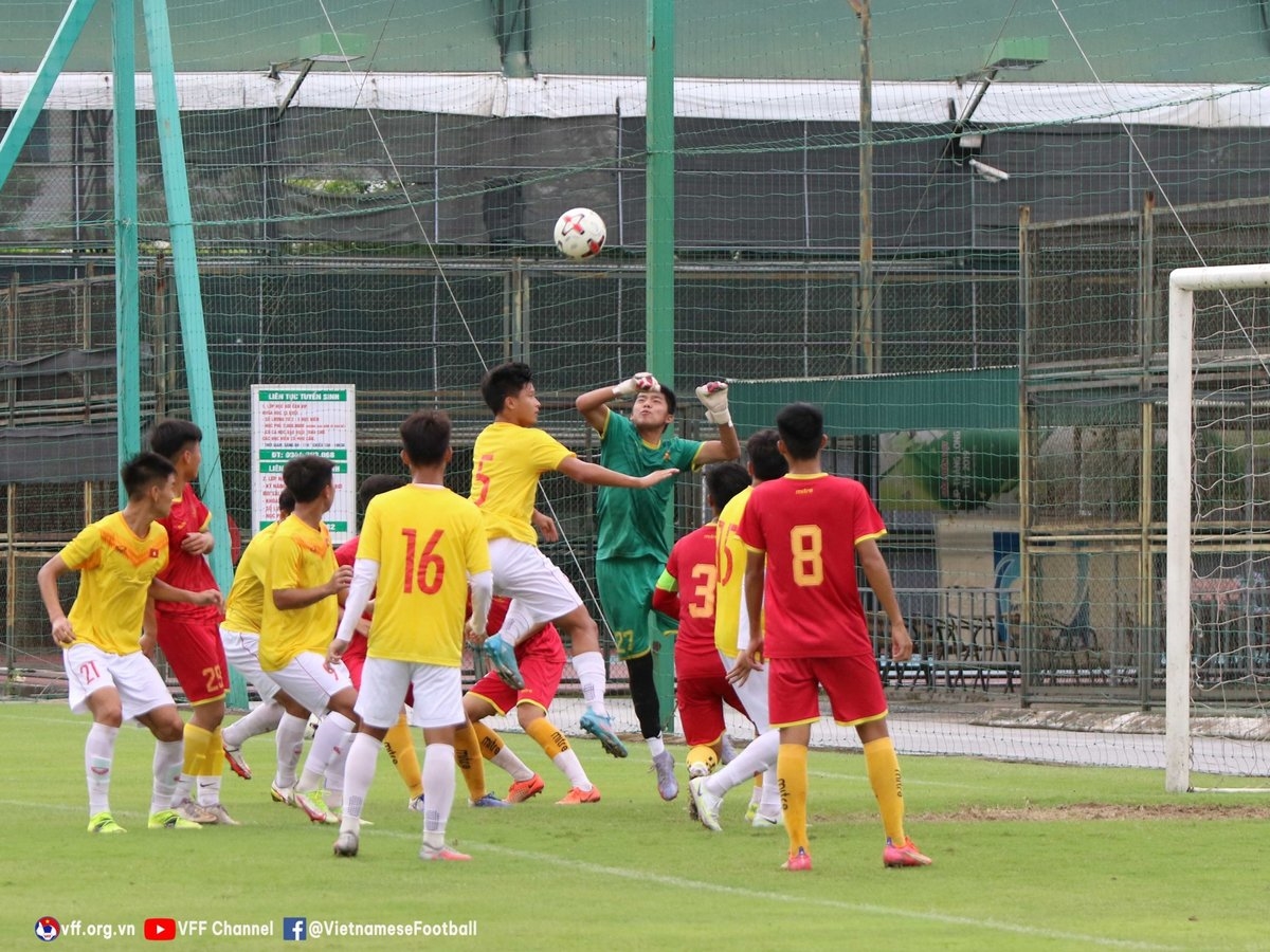 U16 Việt Nam chuẩn bị cho giải U16 Đông Nam Á 2022 (VFF)