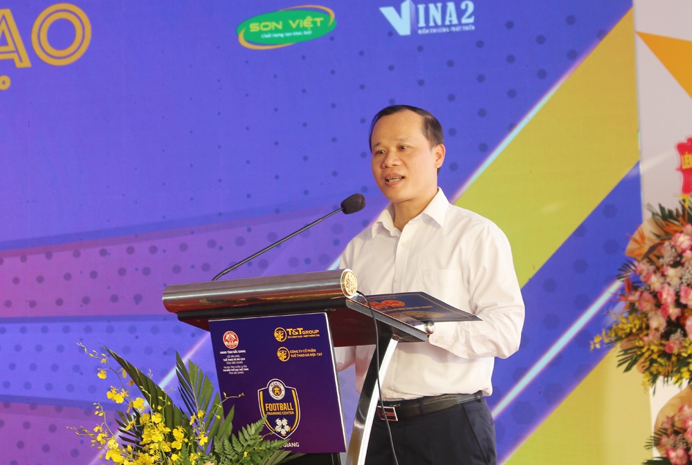 Ông Mai Sơn - Phó Chủ tịch thường trực UBND tỉnh Bắc Giang - tin tưởng Trung tâm đào tạo bóng đá trẻ Bắc Giang sẽ là mô hình kiểu mẫu trong đào tạo bóng đá trẻ tại Việt Nam