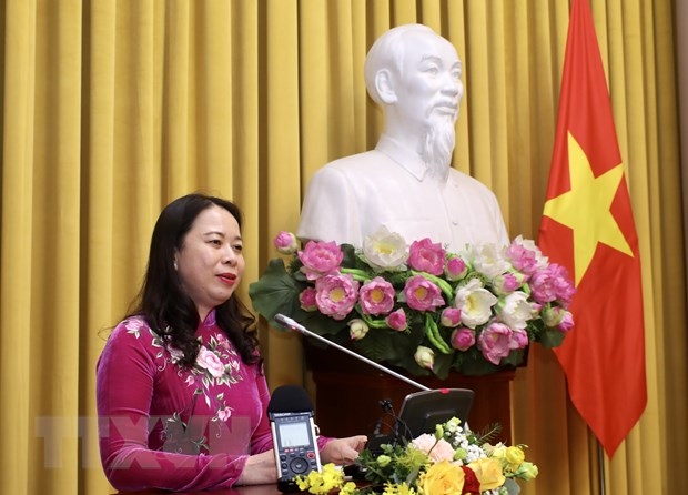 Phó Chủ tịch nước Võ Thị Ánh Xuân phát biểu. (Ảnh: Lâm Khánh/TTXVN)