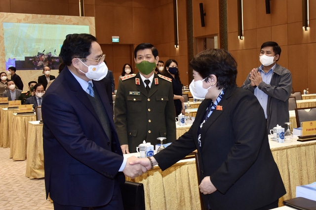 Thủ tướng Chính phủ Phạm Minh Chính, Trưởng Ban chỉ đạo quốc gia phòng chống dịch COVID-19 dự và chỉ đạo Hội nghị triển khai công tác y tế năm 2022. Ảnh: VGP/Nhật Bắc