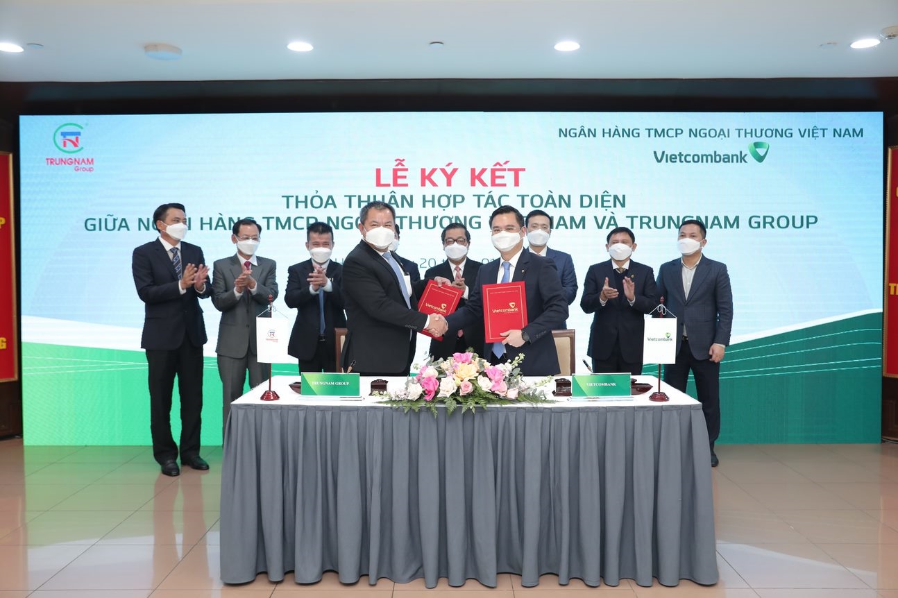 Lễ ký kết thỏa thuận hợp tác toàn diện giữa Vietcombank và Trungnam Group