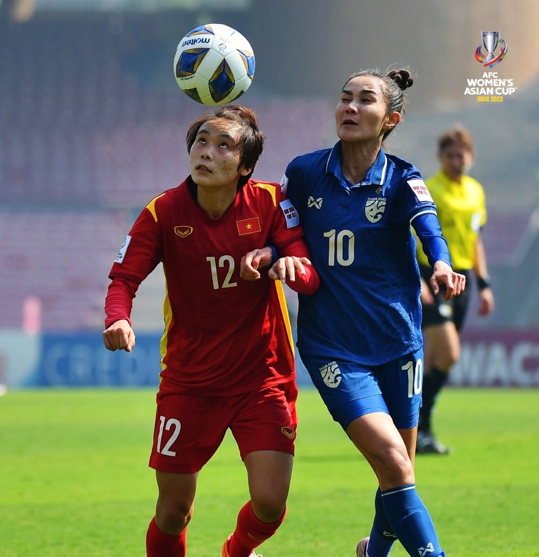 Tấm vé World Cup 2023 chỉ còn cách tuyển nữ Việt Nam một bước chân. Ảnh: AFC