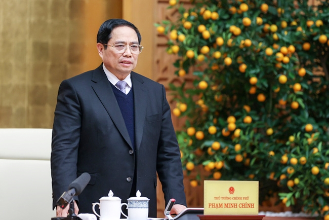 Thủ tướng Phạm Minh Chính khẳng định, chúng ta đã đạt mục tiêu đã đề ra trong việc tổ chức Tết Nguyên đán an ninh, an toàn, an dân. (Ảnh: VGP/Nhật Bắc)