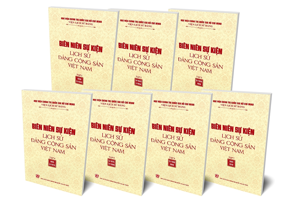 Bộ sách "Biên niên sự kiện lịch sử Đảng Cộng sản Việt Nam” do Viện Lịch sử Đảng - Học viện Chính trị quốc gia Hồ Chí Minh biên soạn, Nhà xuất bản Chính Trị Quốc Gia Sự Thật ấn hành