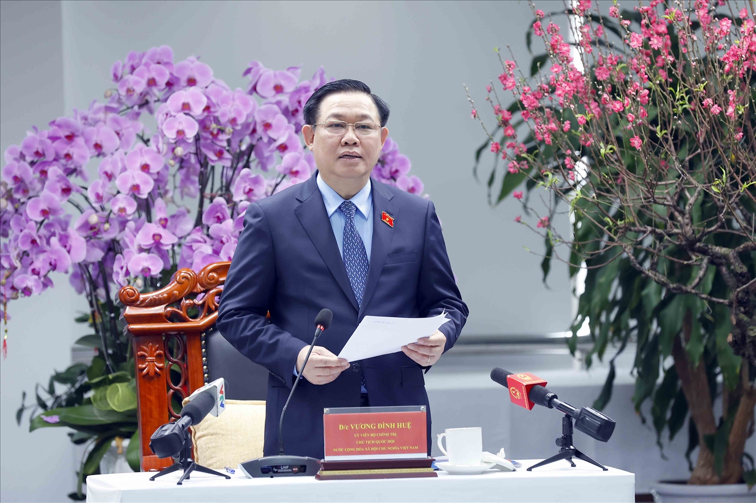 Chủ tịch Quốc hội Vương Đình Huệ phát biểu chỉ đạo, định hướng phát triển của Tập đoàn