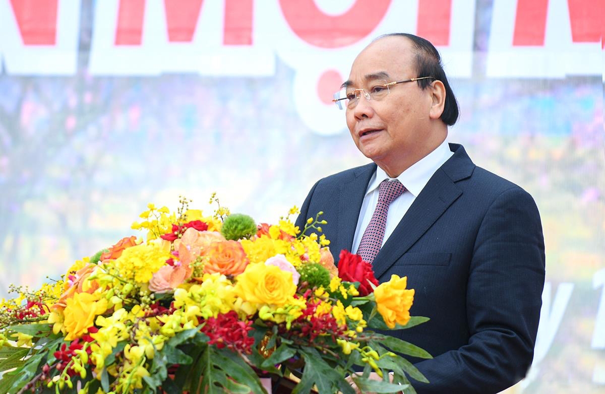 Chủ tịch nước Nguyễn Xuân Phúc gửi lời chúc mừng năm mới đến đồng bào đang sinh sống tại Làng Văn hóa-Du lịch các dân tộc Việt Nam