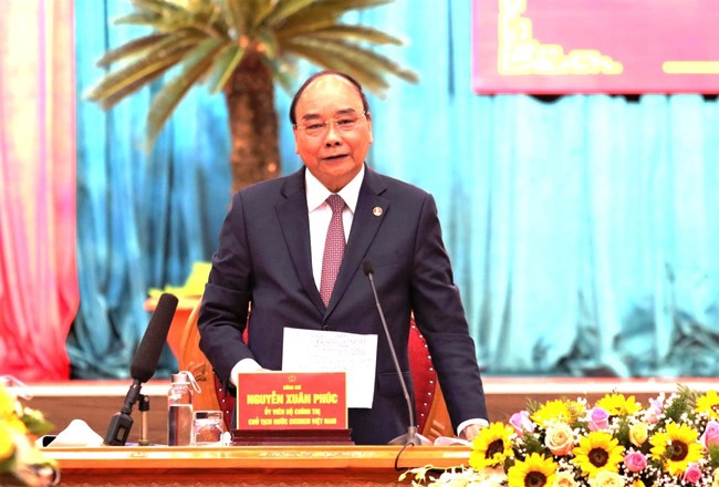 Chủ tịch nước Nguyễn Xuân Phúc phát biểu chỉ đạo tại buổi làm việc 