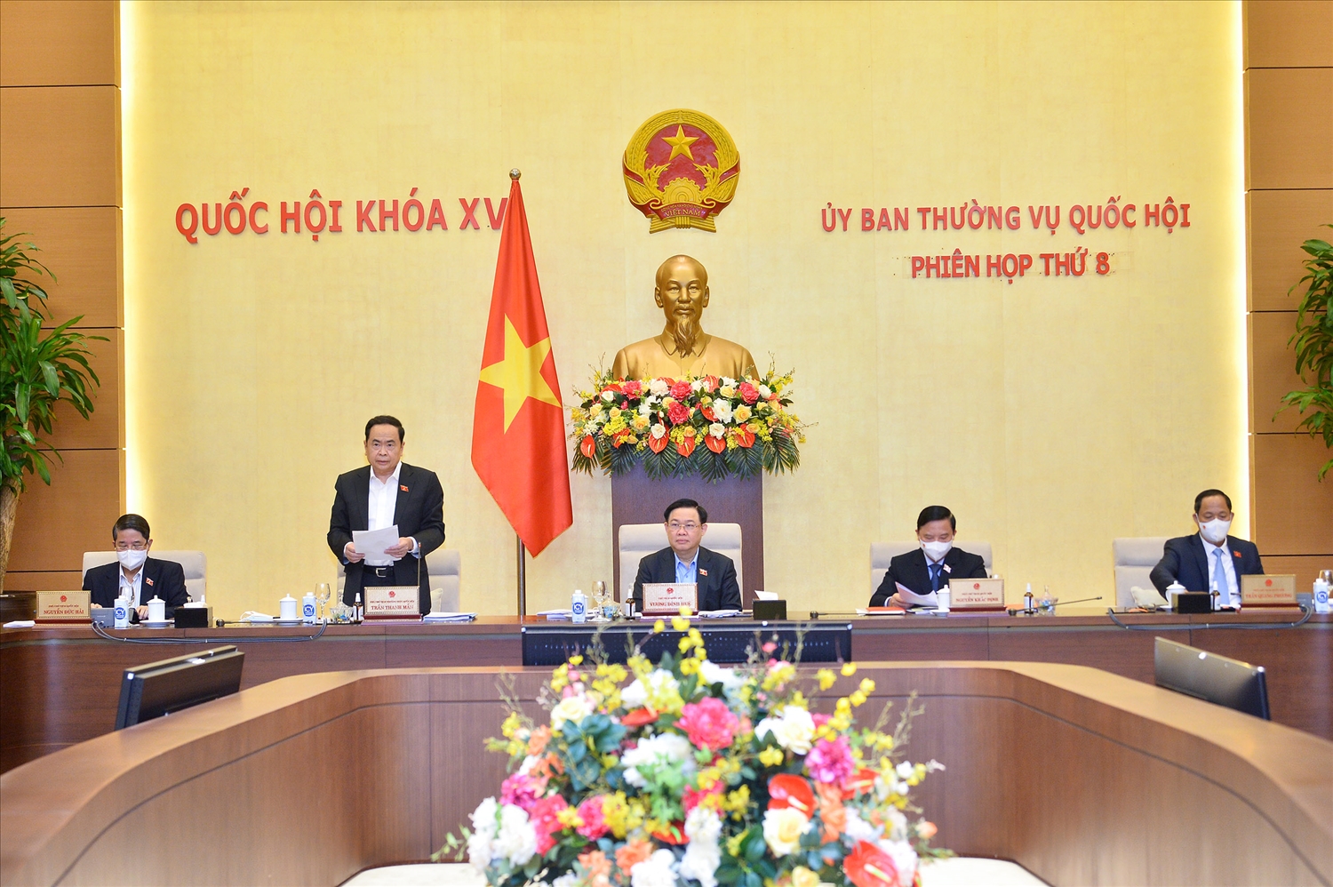 Phó Chủ tịch Thường trực Quốc hội Trần Thanh Mẫn điều hành nội dung làm việc