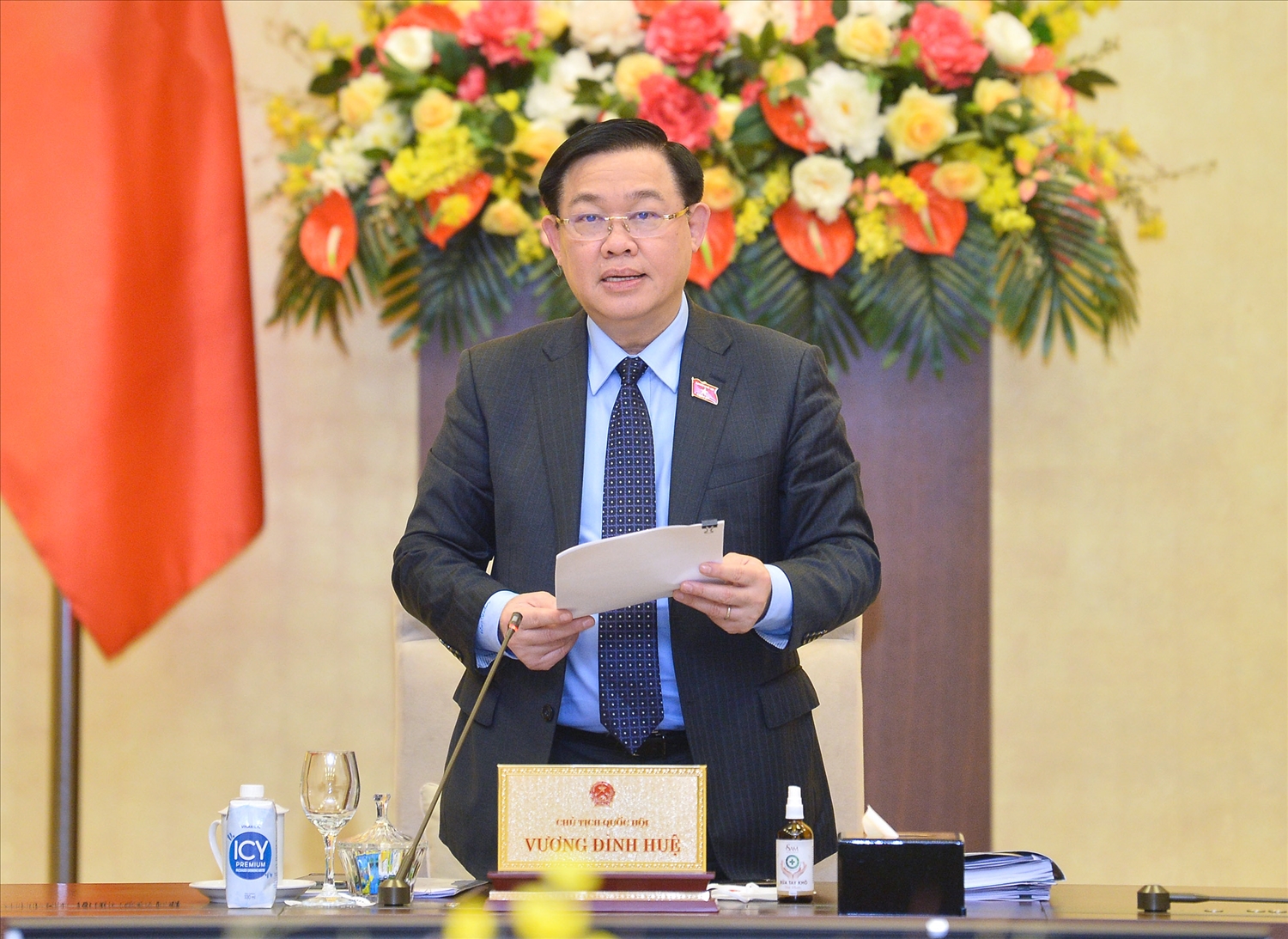Chủ tịch Quốc hội Vương Đình Huệ phát biểu bế mạc phiên họp