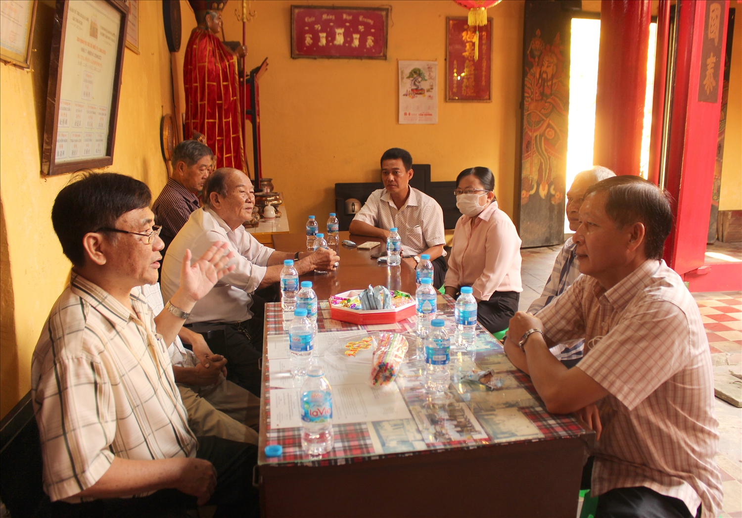 Ủy ban MTTQ Việt Nam tỉnh An Giang, Ban Dân tộc tỉnh An Giang đến thăm hỏi và trò chuyện cùng Ban Quản lý di tích